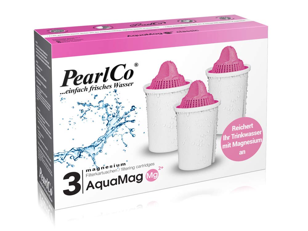 PearlCo - AquaMag classic Pack 3 Filterkartuschen mit Magnesium - passt in Brita Classic Magnesium K