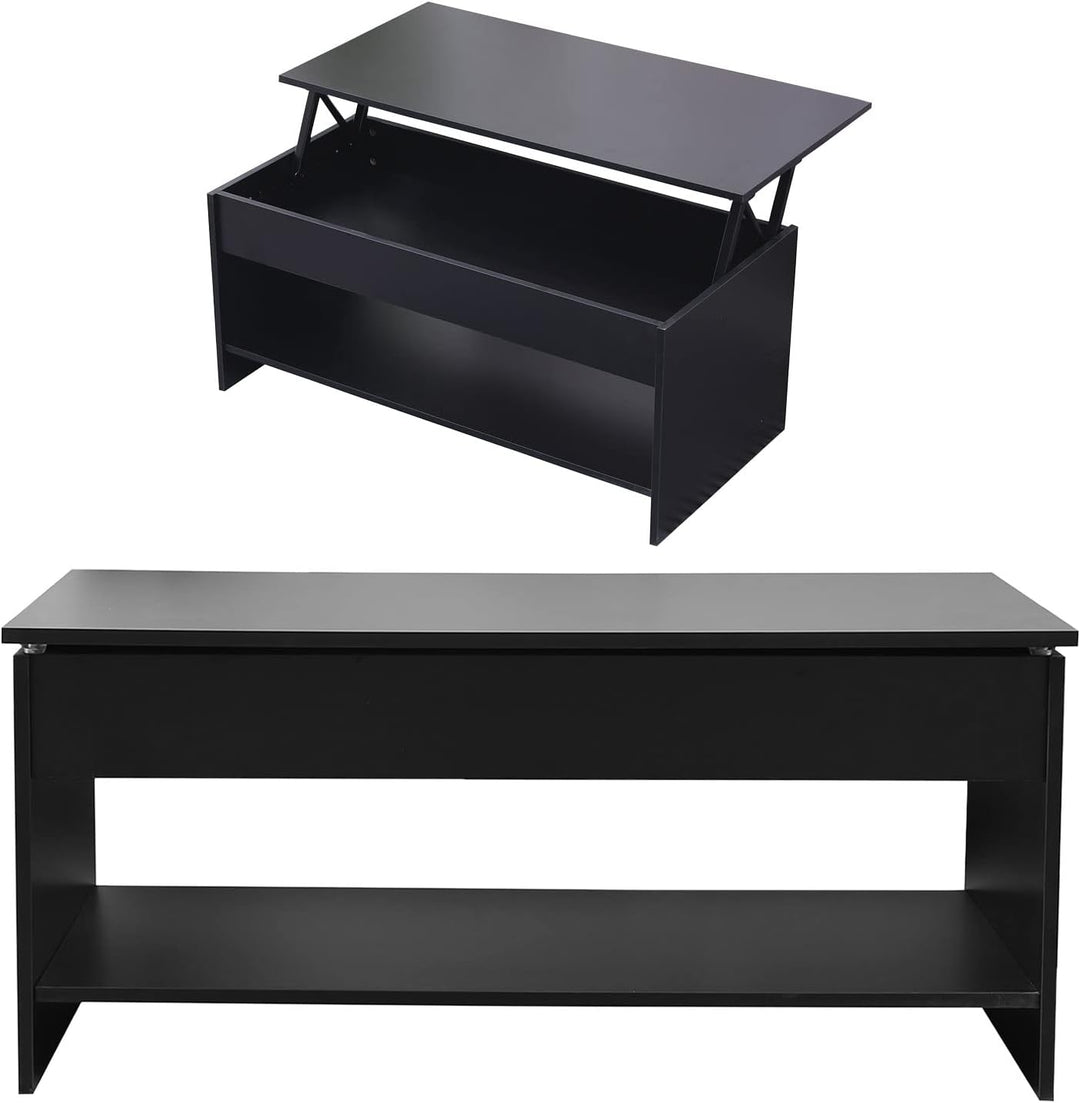 Happy Garden Couchtisch mit hochklappbarer Platte schwarz Hedda
