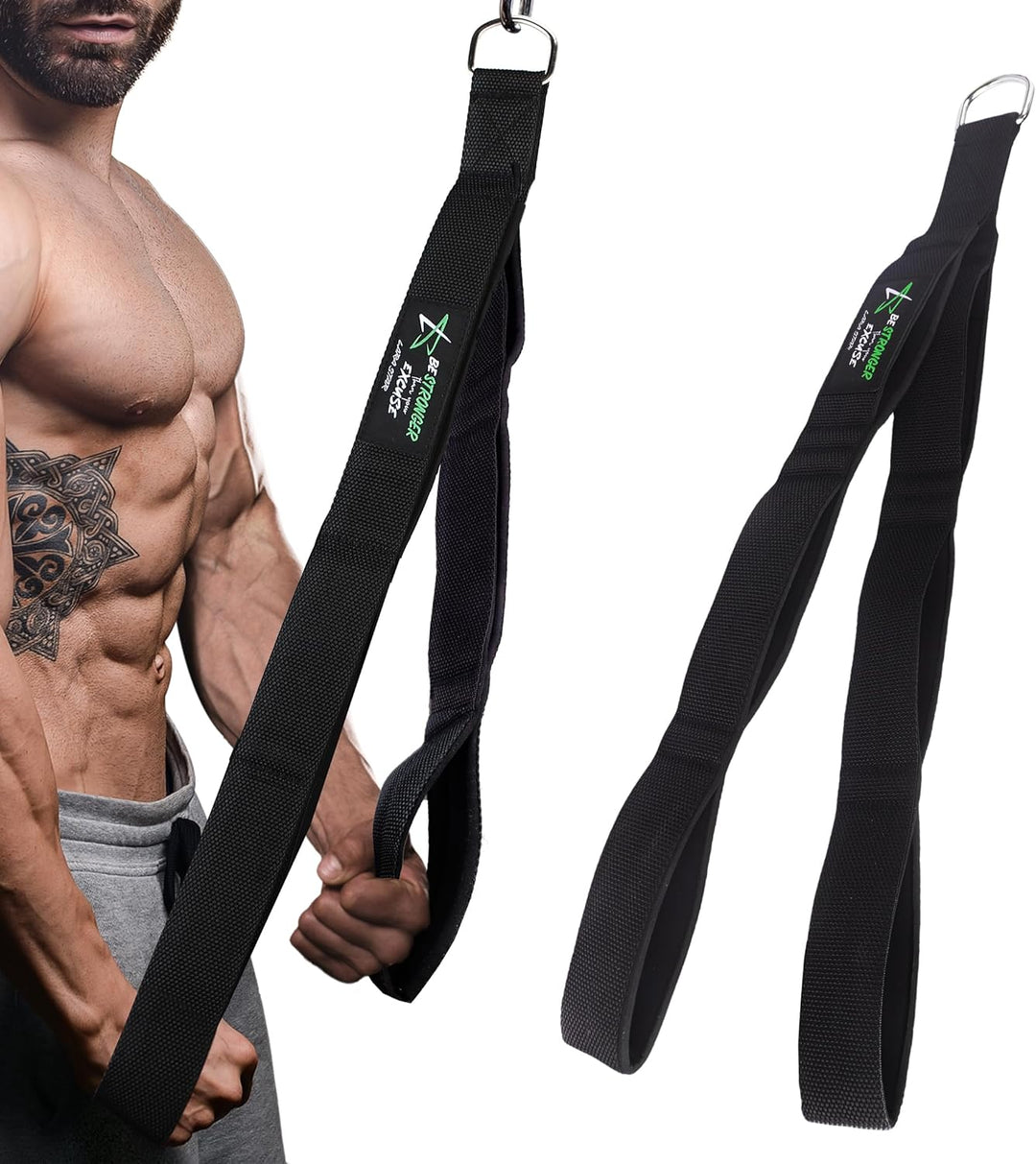 LARA STAR Verstellbare, robuste Trizepsseil-Kabelbefestigung für Fitnessstudio, 45–79cm, extra Lange