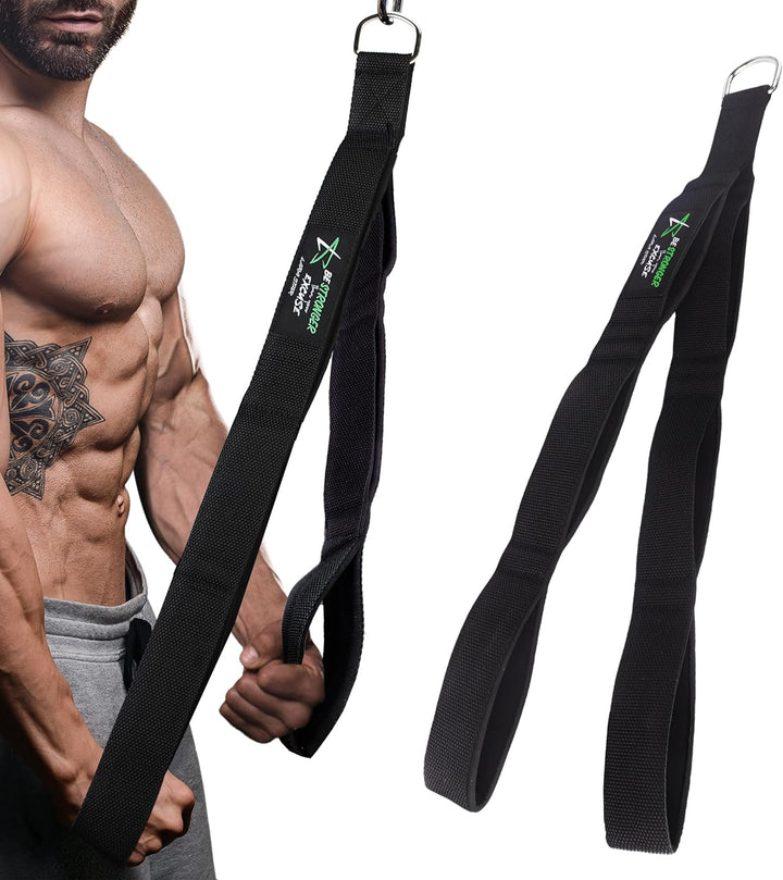 LARA STAR Verstellbare, robuste Trizepsseil-Kabelbefestigung für Fitnessstudio, 45–79cm, extra Lange