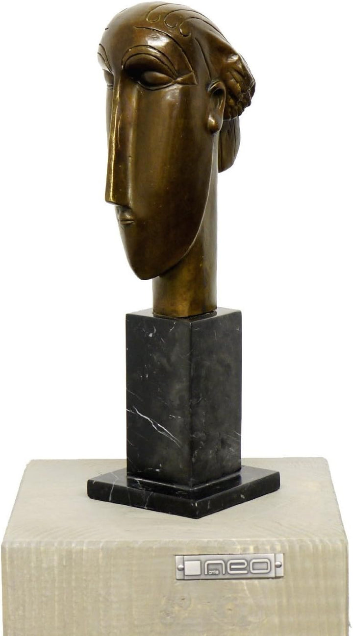 Kunst & Ambiente - Abstrakte Bronzefigur - Head of a Woman (1912) - signiert - Amedeo Modigliani - S