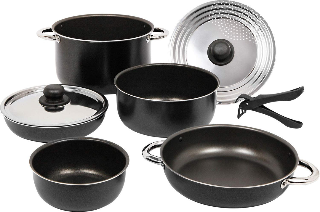 Camping Kochset, 9-teilig grün grün