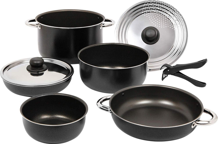 Camping Kochset, 9-teilig grün grün