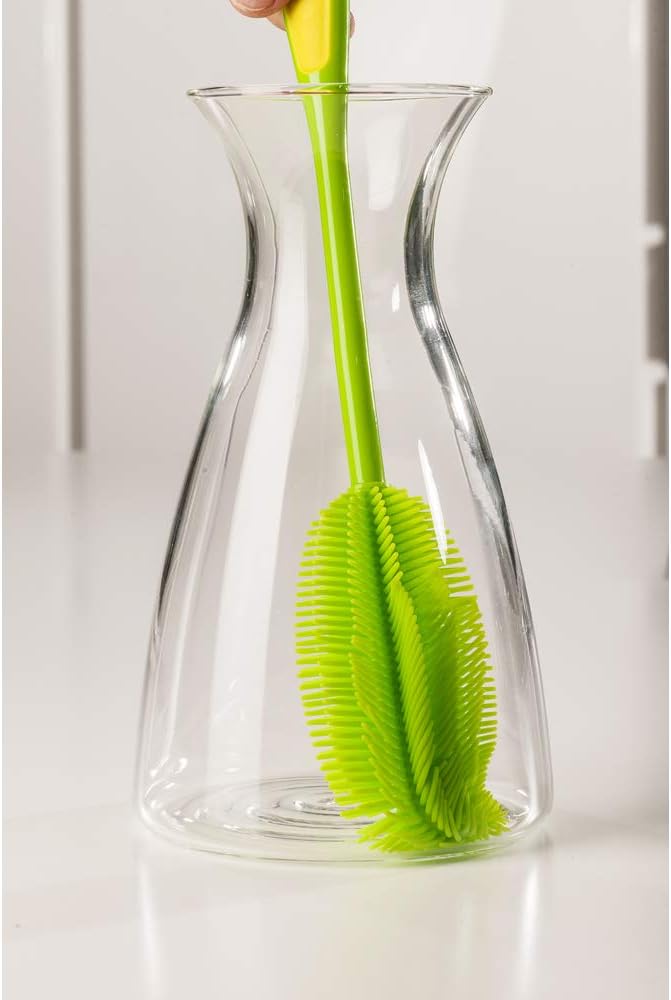 Kochblume Flaschenbürste 36cm | Premium-Silikon & BPA frei| Hitzbeständig | Spülmaschinenfest | Für