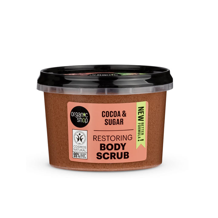 Organic Shop Body Scrub Natural Belgian Chocolate and Sugar 250 ml x 250 ml (1er Pack), x 250 ml (1e