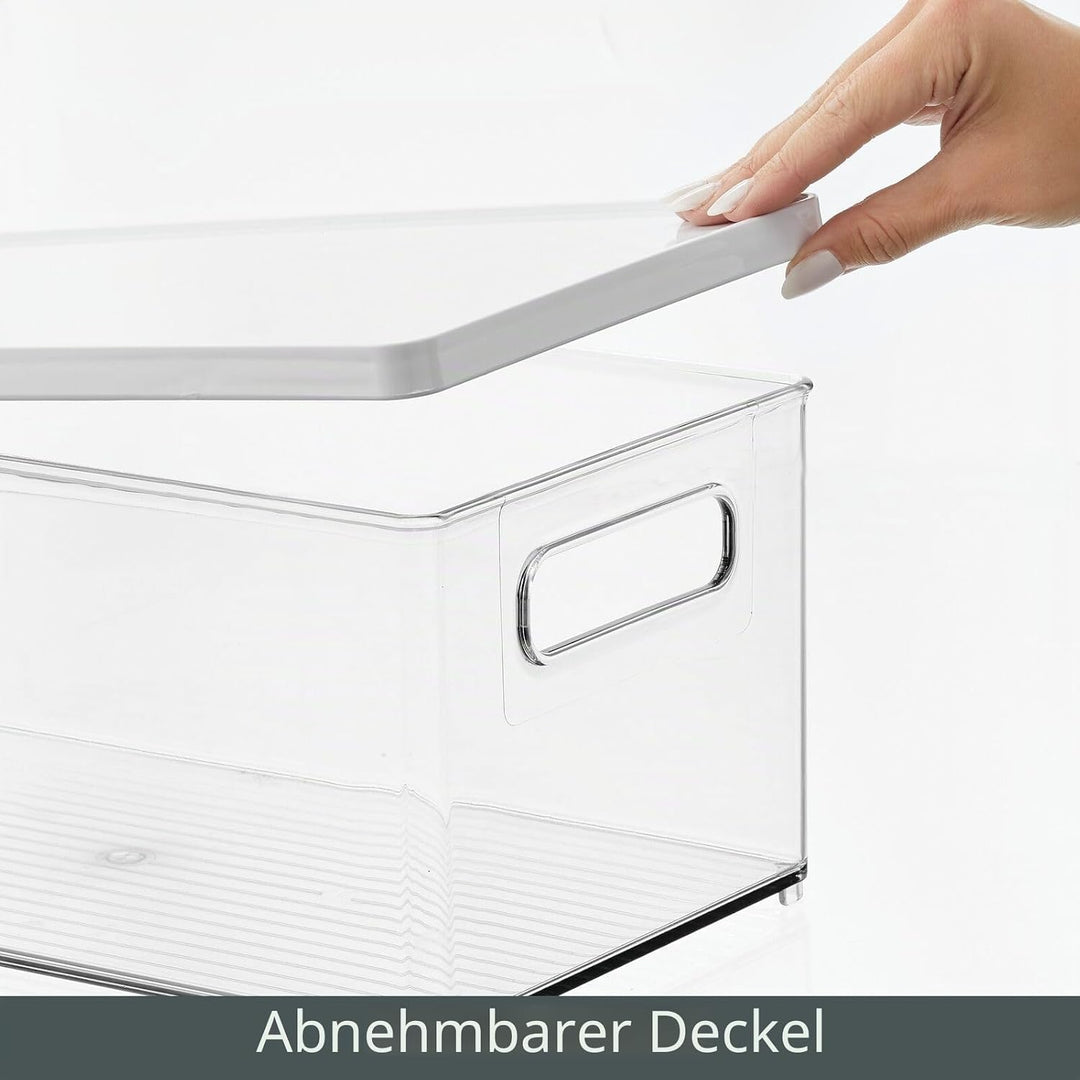 mDesign 4er-Set Kosmetik Organizer – praktische Kosmetikaufbewahrung aus Kunststoff mit abnehmbarem