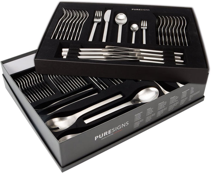 Puresigns Besteckset 68-teilig ONE edles Besteck-Set aus poliertem Edelstahl 18/10 glänzende Oberflä