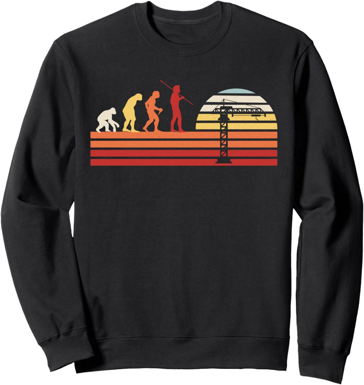 Retro Kranfahrer Kran - Vintage Baukran Kranführer Sweatshirt