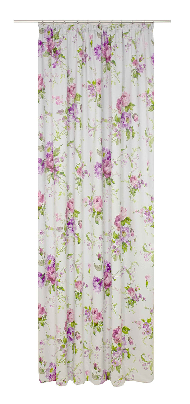 Wirth Fertigschal Montrose mit Kräuselband, Polyester, Rosé-lila, 245 x 145 cm, 245 x 145 cm