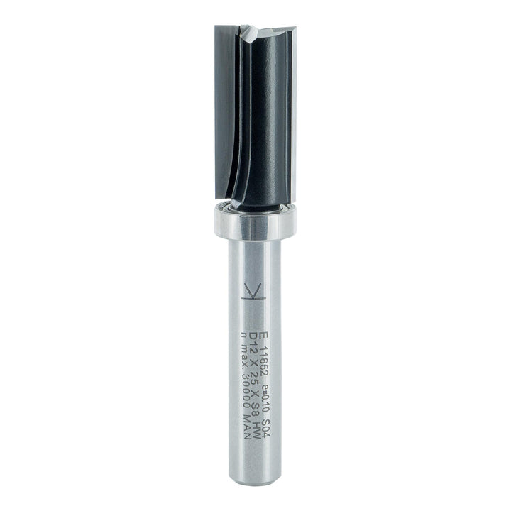 ENT 11652 Bündigfräser HW, Schaft (S) 8 mm, Durchmesser (D) 12 mm, NL 25 mm, SL 38 mm, GL 68 mm, mit