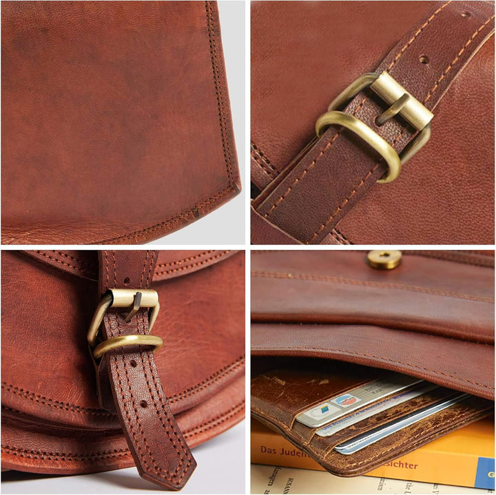 LEABAGS Leder Handtasche Damen I Premium Echtleder Umhängetasche I Damen Schultertasche I Damentasch