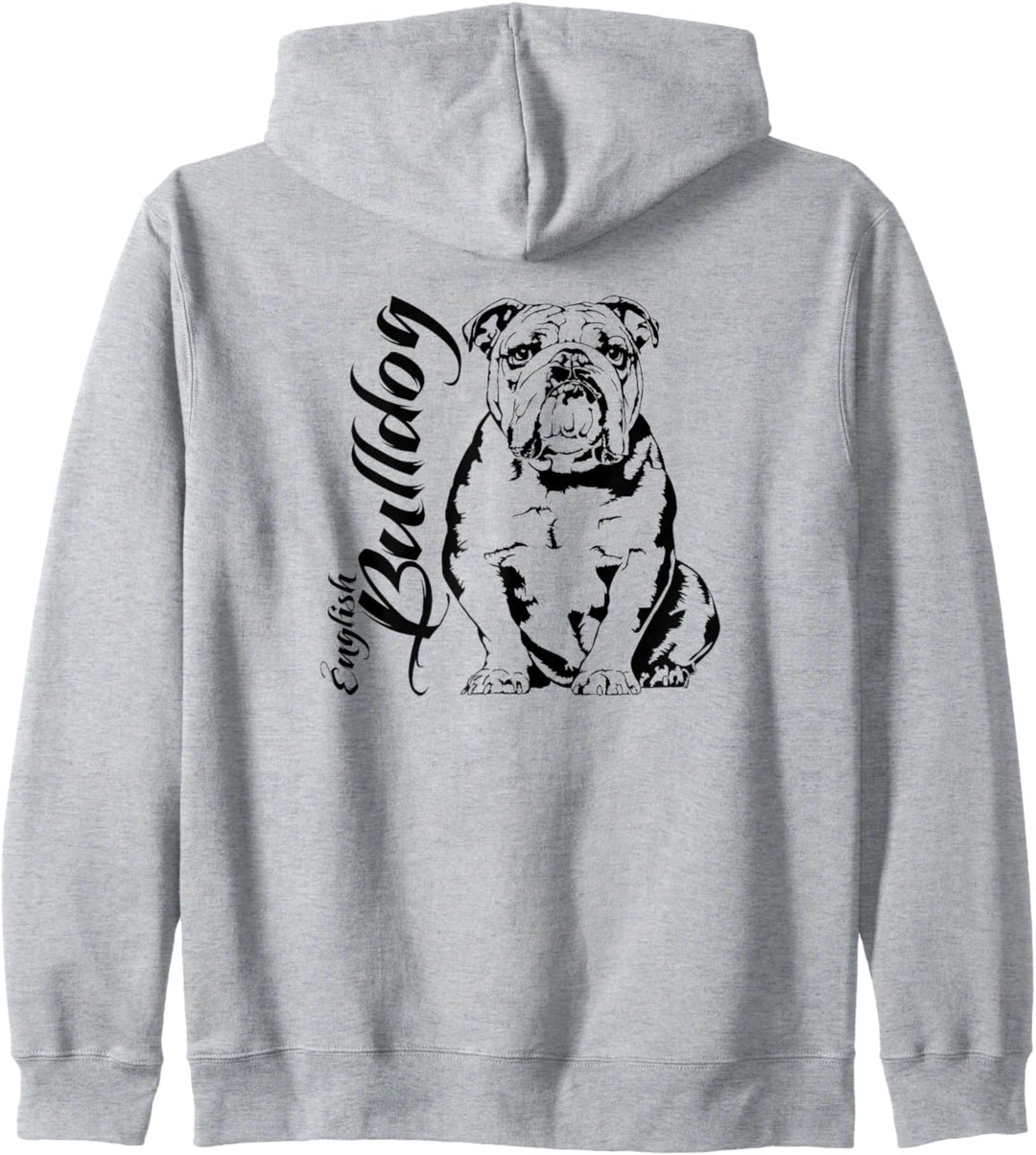 Lustige English Bulldog Hund Hunde Bulldoggen Portrait Kapuzenjacke