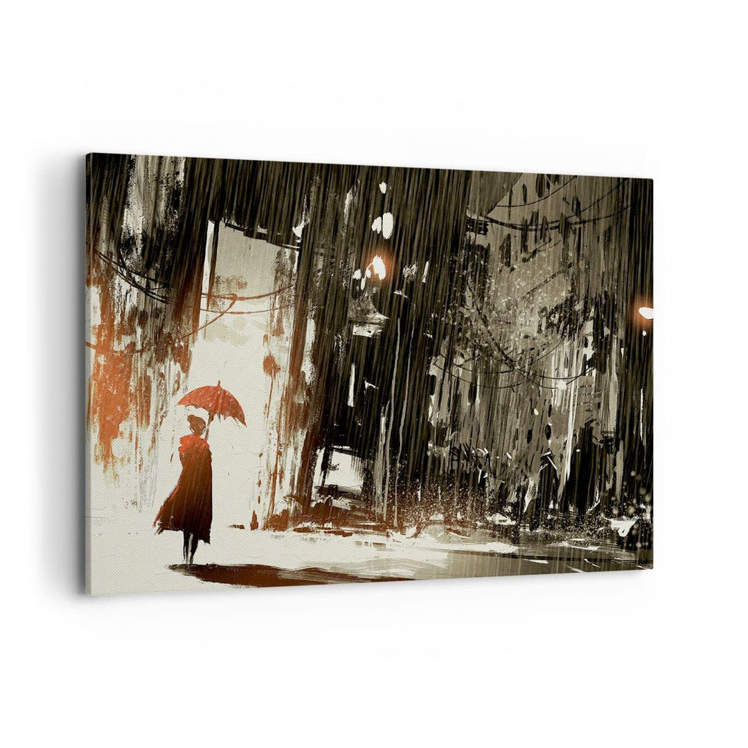 Bilder auf Leinwand 100x70cm Leinwandbild apocalypse regen Regenschirm Rätsel Gross Wanddeko Bild Sc