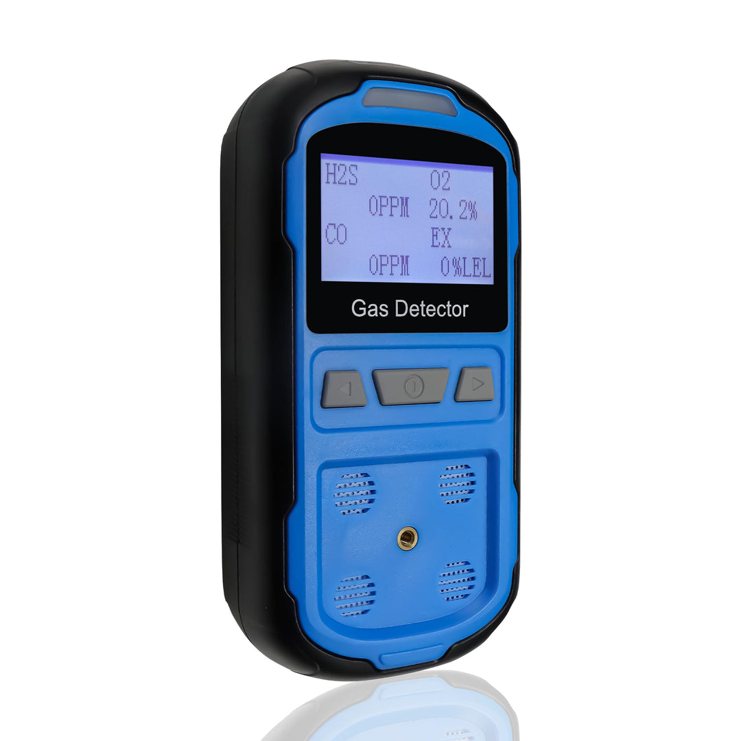Gaslecksuchgerät für H2S CO O2 und LEL, tragbarer Multi-Gasmelder Gasdetektor mit akustischen, visue
