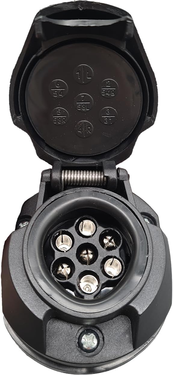 Berger & Schröter | Spannungswandler Adapter für Anhänger 7 polig 24V auf 7 polig 12V, ISO 1185, ISO