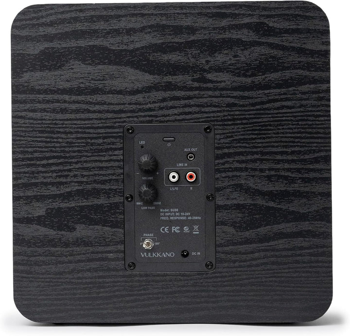 VULKKANO SUB8 Subwoofer Activ 8 Zoll, Frequenz 40Hz-250Hz