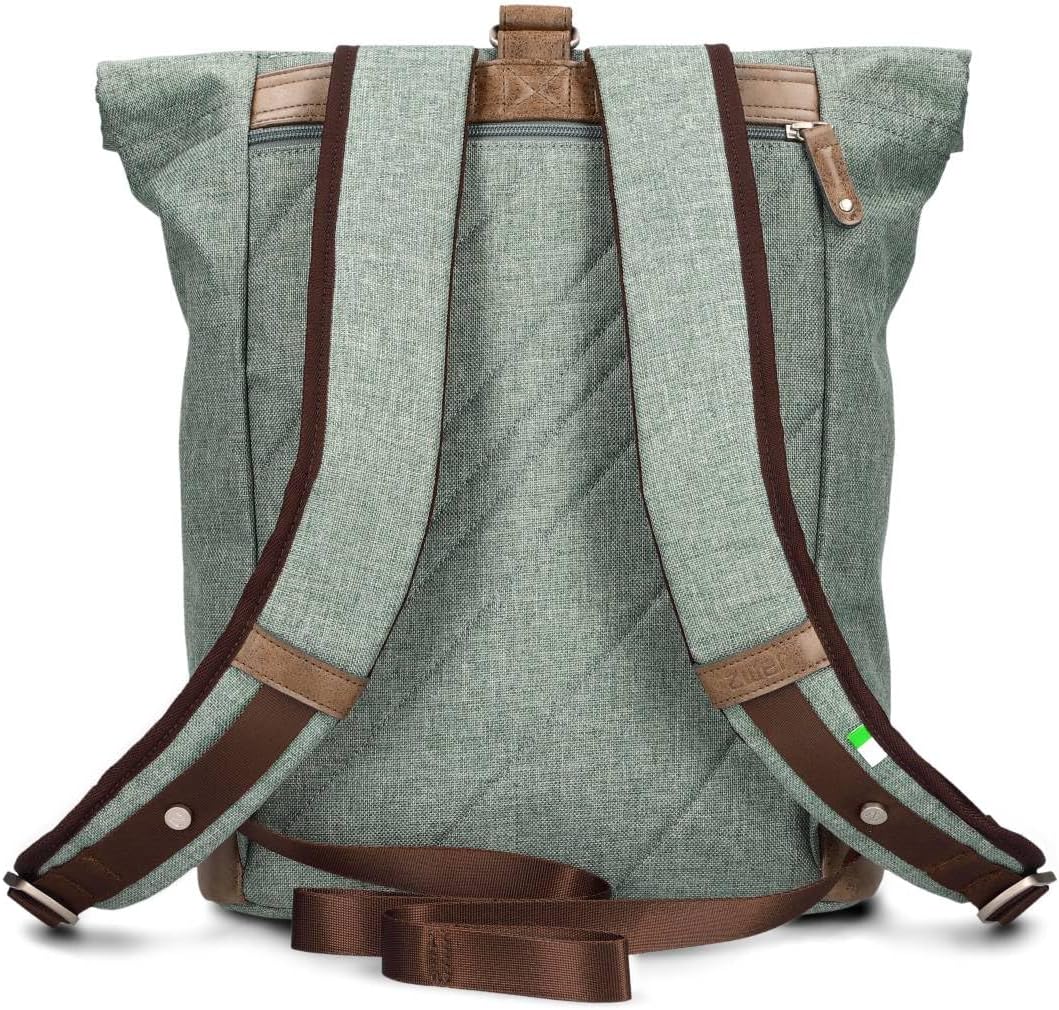 Zwei Rolltop-Rucksack Olli O24 Tagesrucksack 15 Liter wasserabweisend strapazierfähig im Canvas-Stil
