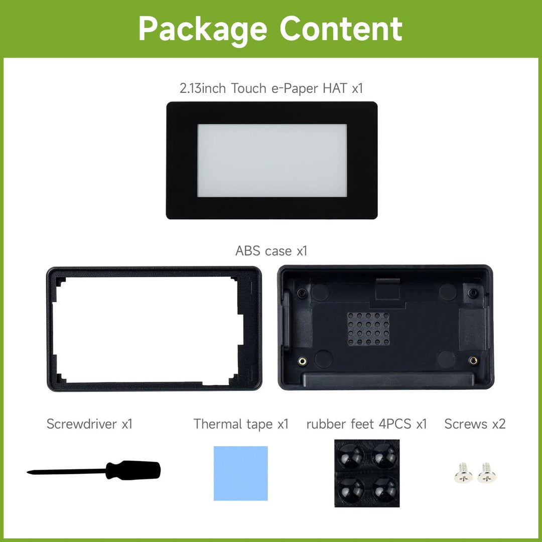 Waveshare 2.13inch Touch E-Paper E-Ink Display for Raspberry Pi Zero 250×122 Pixels Supports Partial