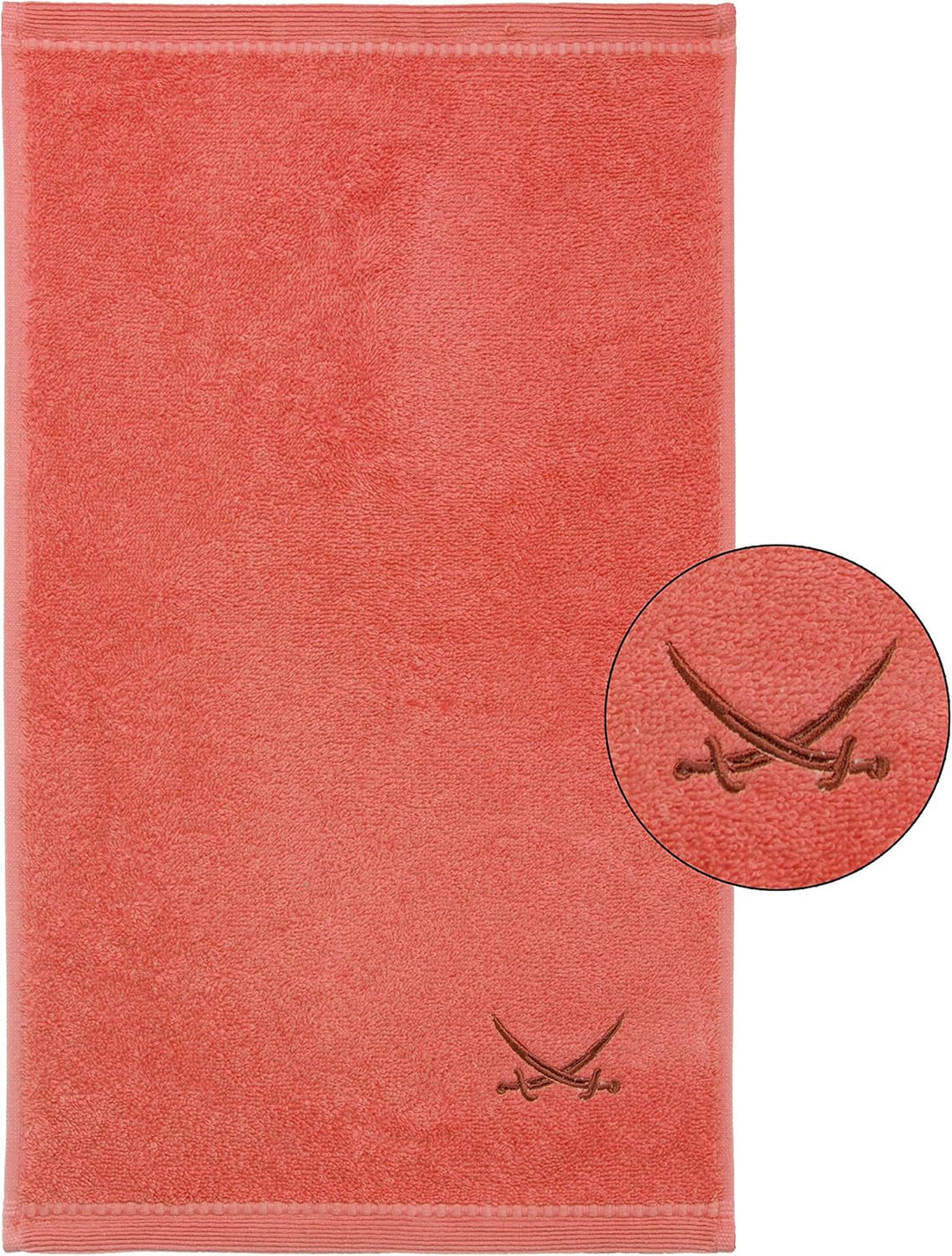 Sansibar Gästehandtuch 6er Set 30x50 cm 100% Baumwolle mit gesticktem Säbel Logo Set Handtuch Seiftu