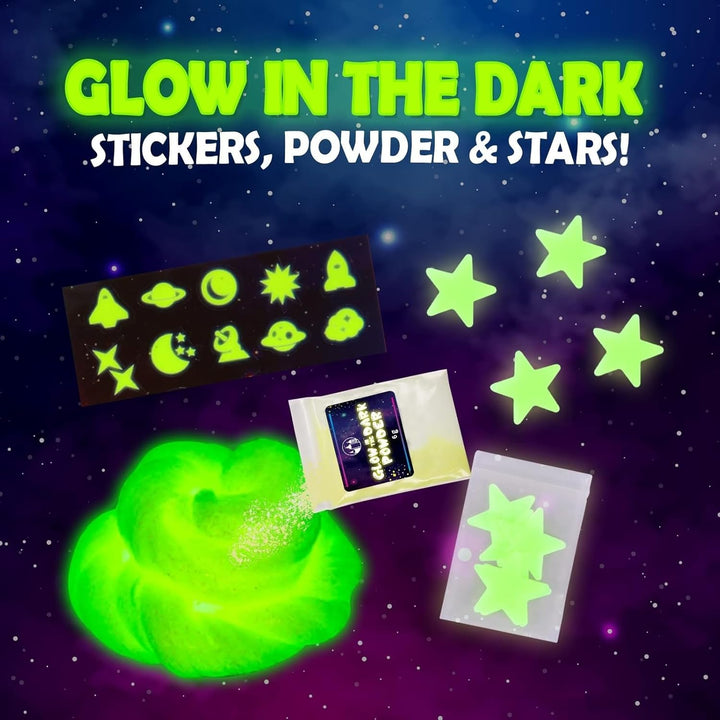 Original Stationery Galaxy Slime Kit mit Glow in The Dark Kleber und Sternen- Glitter & Galactic ! D