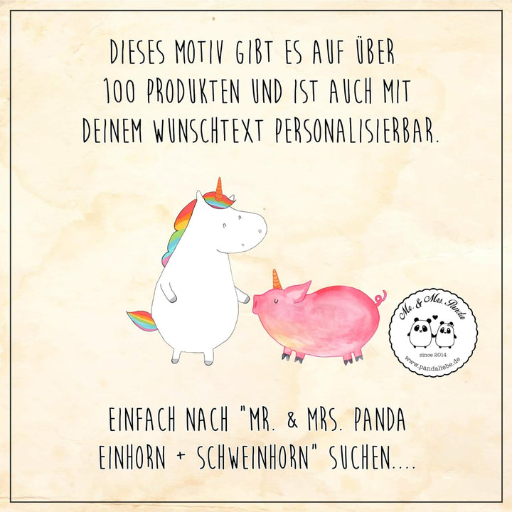 Mr. & Mrs. Panda Motiv WC Sitz Einhorn + Schweinhorn - Geschenk, Klobrille, Freundschaft, Schweinche