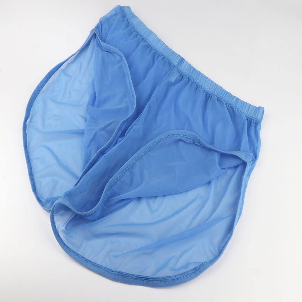 Herren Boxershorts Transparent Leicht Luftig Atmungsaktiv Bequem Geeignet für den Sommer Blau L, Bla