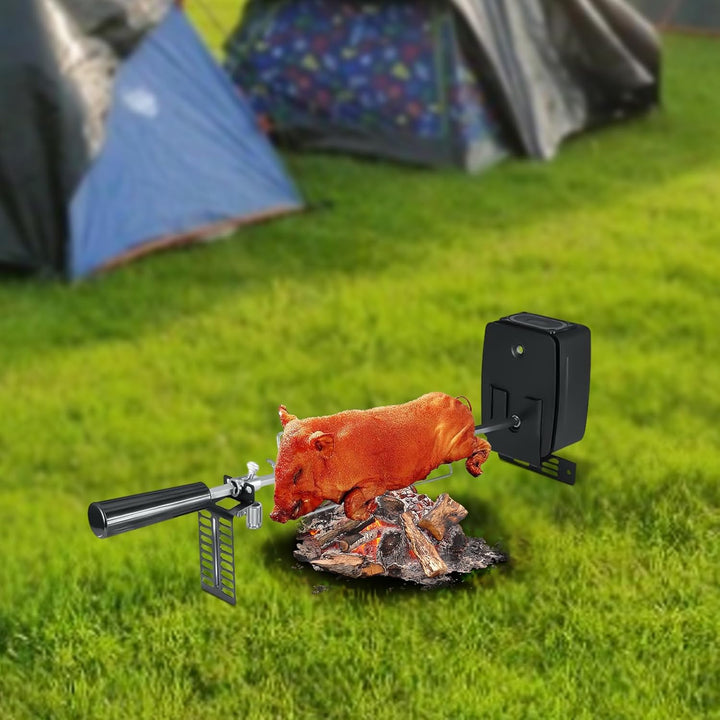 Elektrische BBQ-Röster Rotisserie Für Drehspiess Grillspiess-Set Mit Motor, 360° Drehwinkel, Geschwi