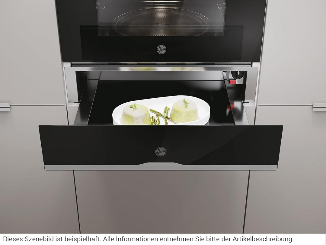 Hoover HPWD14C5S Wärmeschublade Schwarz/Edelstahl