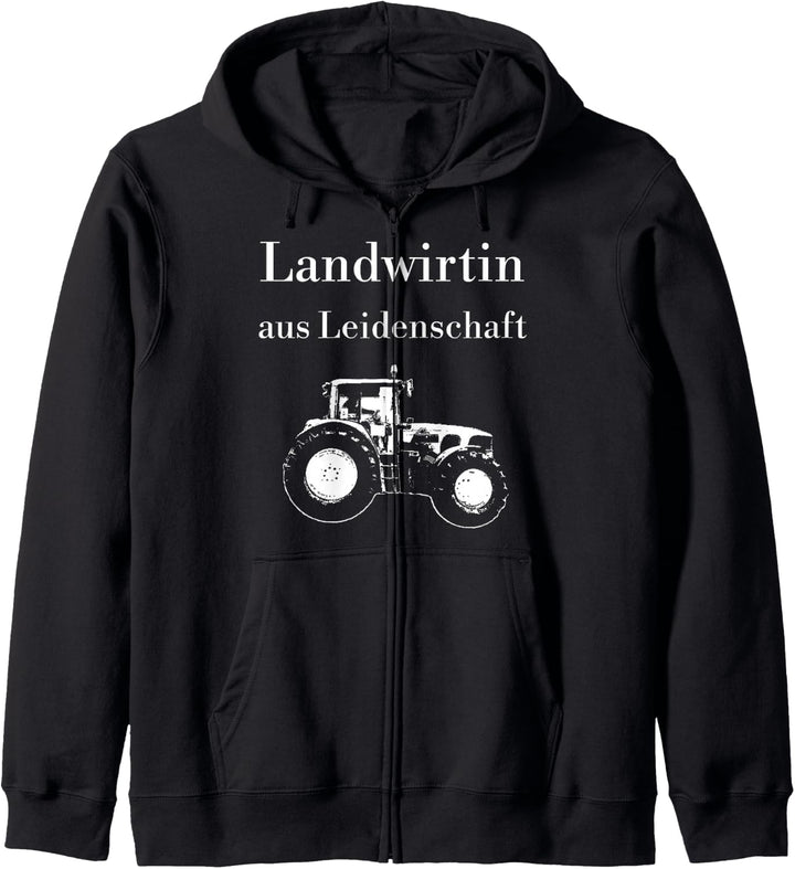 Landwirtin aus Leidenschaft Traktor Trecker Bäuerin Kapuzenjacke