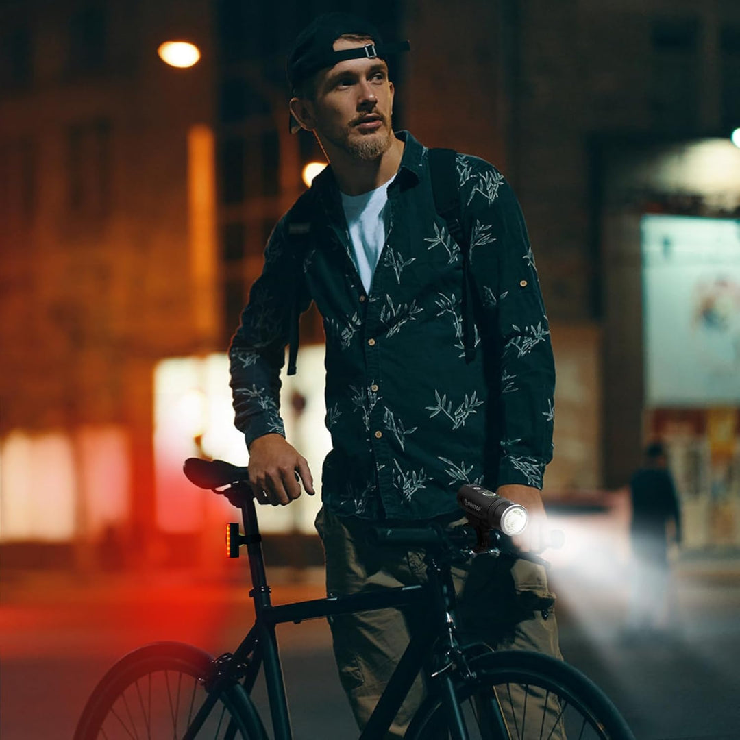 MONTOP StVZO Zugelassen Fahrradlicht Set 100LUX Super Hell LED Fahrradbeleuchtung USB Akku Fahrradla