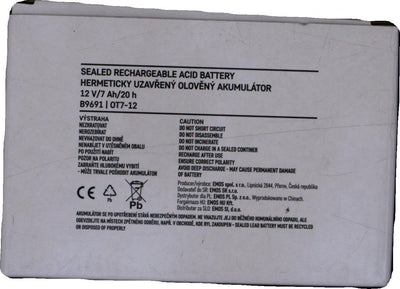 EMOS - Wartungsfreier Bleiakku - 12V 7Ah - AGM Batterie - Faston 4,7mm Anschluss - Für Gefahrmeldean