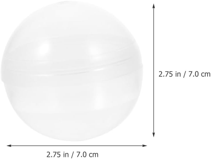 PRETYZOOM 20 Stück Klauenmaschinenbälle Transparent 2.76In Befüllbare Kunststoffkugeln Für Spielzeug