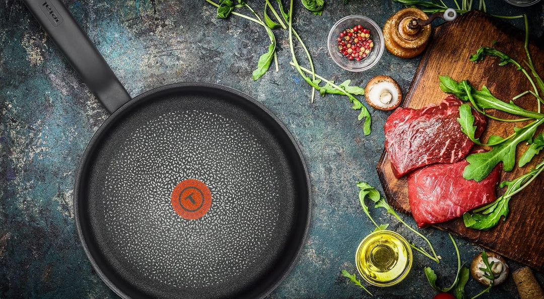Tefal C38819 Hard Titanium Essential Wokpfanne 28 cm | Antihaftversiegelung mit Titanpartikeln | The
