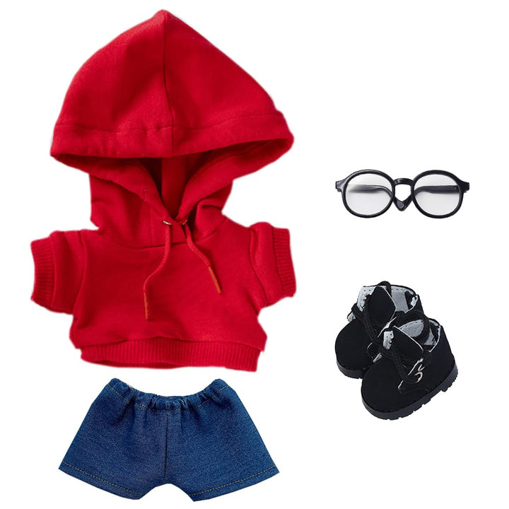 niannyyhouse Lose, solide Kapuzenpullover, Jeans, Brille, hohe Lederschuhe, 10 cm, 15 cm, 20 cm, Plü