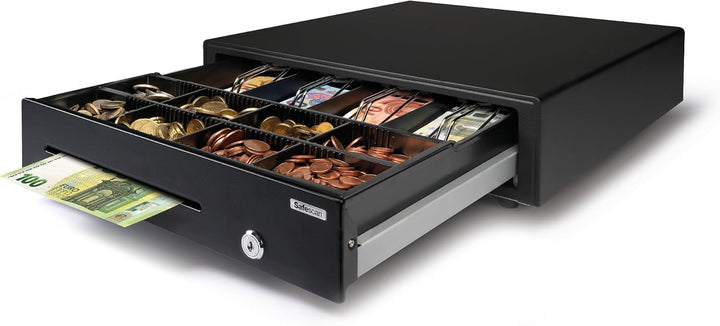 Safescan SD-4141 Standard-Duty Kassenschublade mit 4 Fächern für Banknoten und 8 für Münzen - Kassen