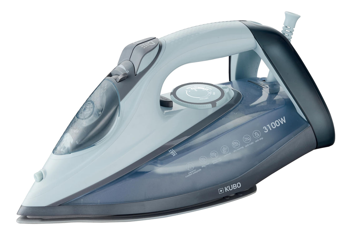 KUBO Dampfbügeleisen - Keramiksohle - Dampfstoss 140 g - Selbstreinigungsfunktion - Wassertank 320 m