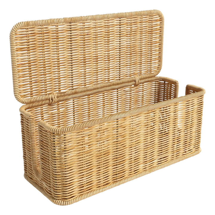Rattan-Kordelkorb, Kabelkasten-Organizer Box, Atmungsaktiv für USB-Hubs und Heimgebrauch