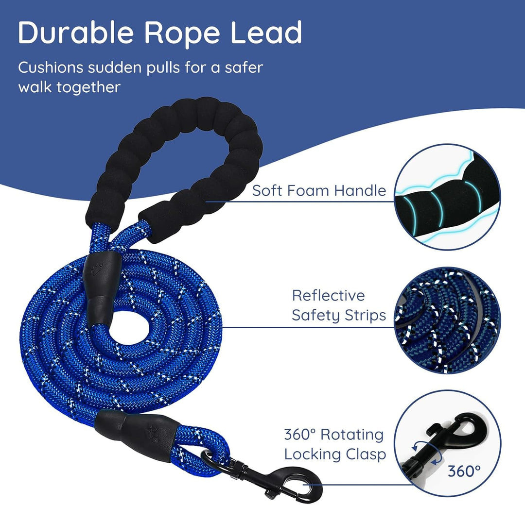 BELLA & PAL Hundegeschirr Kleine Hunde mit Nylonseil Leine, Step-in Geschirr aus Air Mesh, Anti Zug