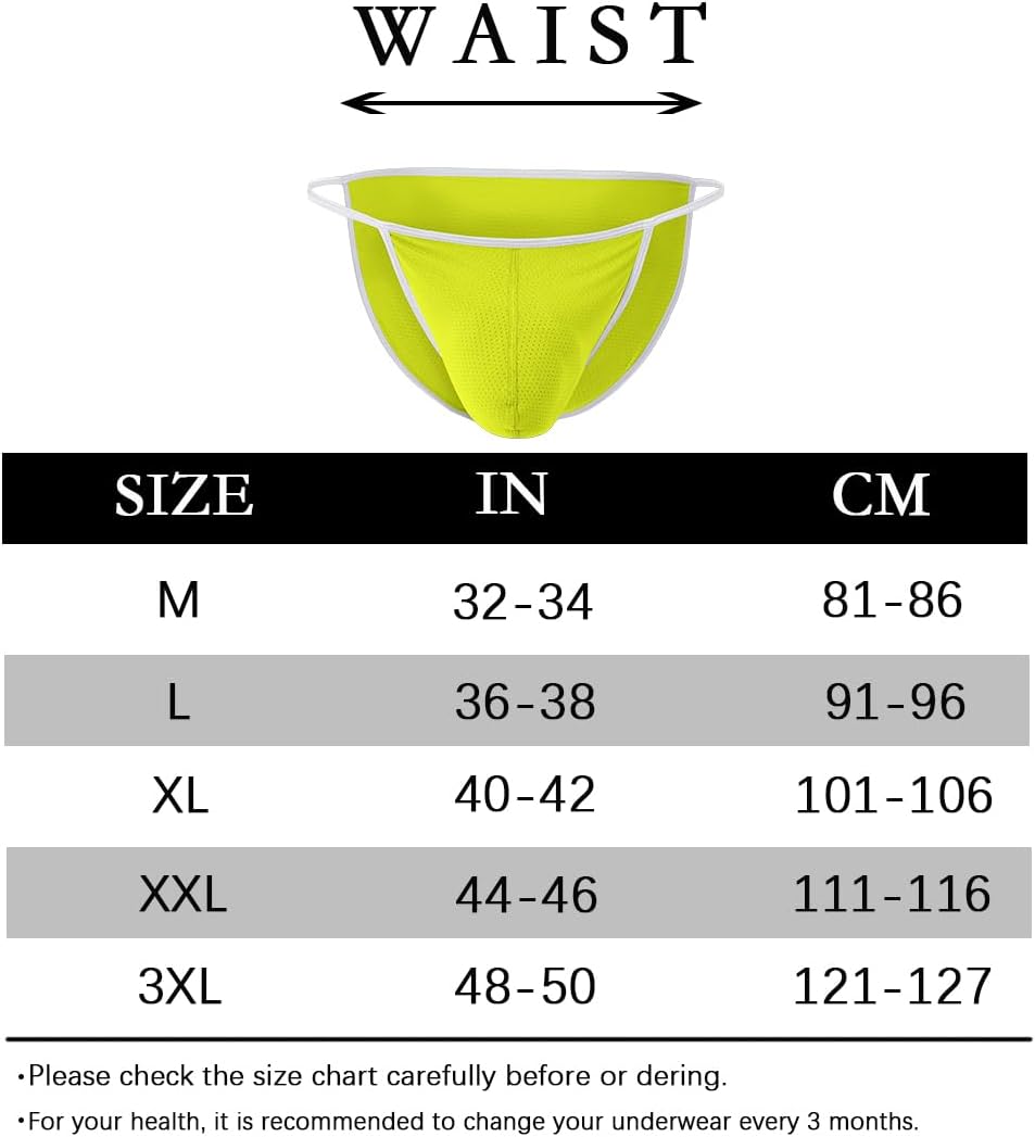BIATWOWR Men's Briefs Sexy Men's Underwear Briefs with Big Ball Pouch Low Waistband Underpants Men 3