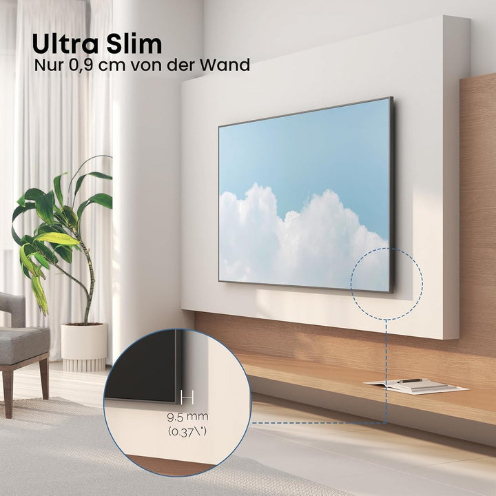 Ultra Slim Wandhalterung für 43-100" TVs,TV Wandhalterung für Samsung mit Einem bis zu 75 kg,VESA Ma