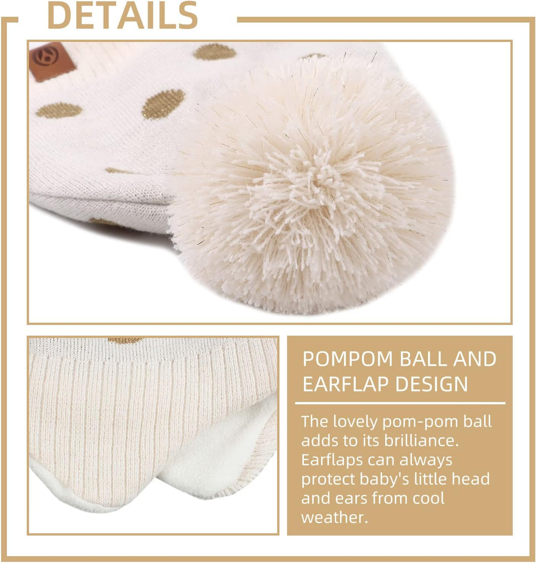 XIAOHAWANG Baby Strickmütze Winter Babymütze Junge Warme Kindermütze Junge Beanie Mütze Dicke Winter