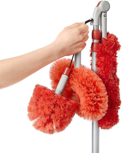 Oxo Good Grips ausziehbarer Staubwedel, Aluminium, mit verschiedenen Aufsätzen Long Reach Duster Sin