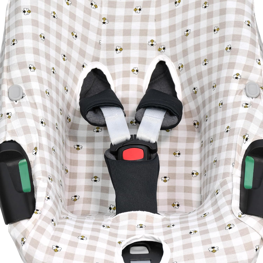 JYOKO Kids Bezug kompatibel mit Maxi Cosi Pebble 360 Y FamilyFix 360, aus Baumwolle (Picnic Vichy) P