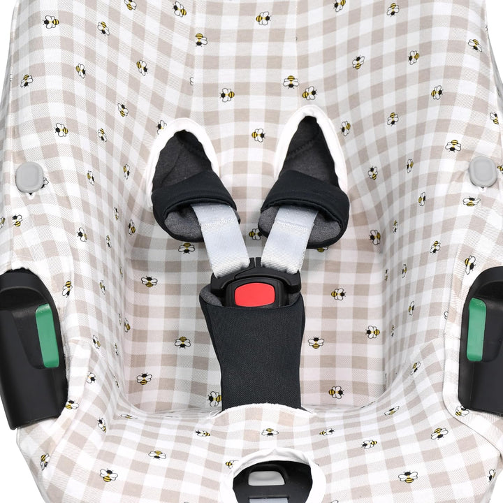 JYOKO Kids Bezug kompatibel mit Maxi Cosi Pebble 360 Y FamilyFix 360, aus Baumwolle (Picnic Vichy) P
