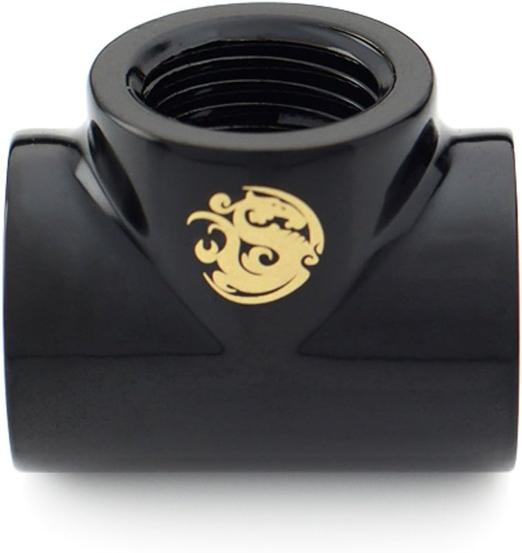 BitsPower Adapter T-Splitter 3X G1/4 Pouces IG - Schwarz matt