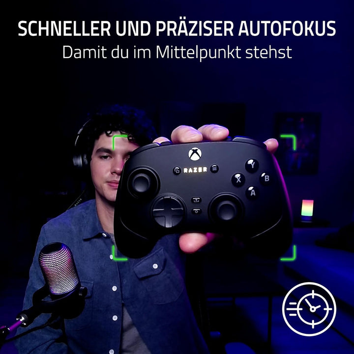 Razer Kiyo V2 X - Full-HD-Webcam 1080p, 60 FPS für Creators - Autofokus - Weitwinkel-Objektiv - Inte