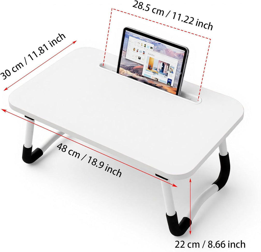 Small Laptop Bett Tisch - Laptoptisch 48 x 30 cm als Frühstückstablett, zum Essen, Lesen, Schreiben,