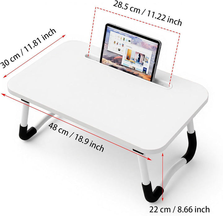 Small Laptop Bett Tisch - Laptoptisch 48 x 30 cm als Frühstückstablett, zum Essen, Lesen, Schreiben,