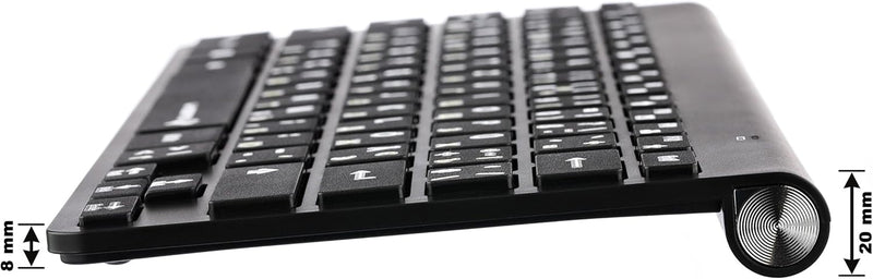 Lacerto® | Russisch-Deutsche Multimedia Tastatur, USB, Spritzwassergeschützt | OFFICE-DR550 OFFICE-D