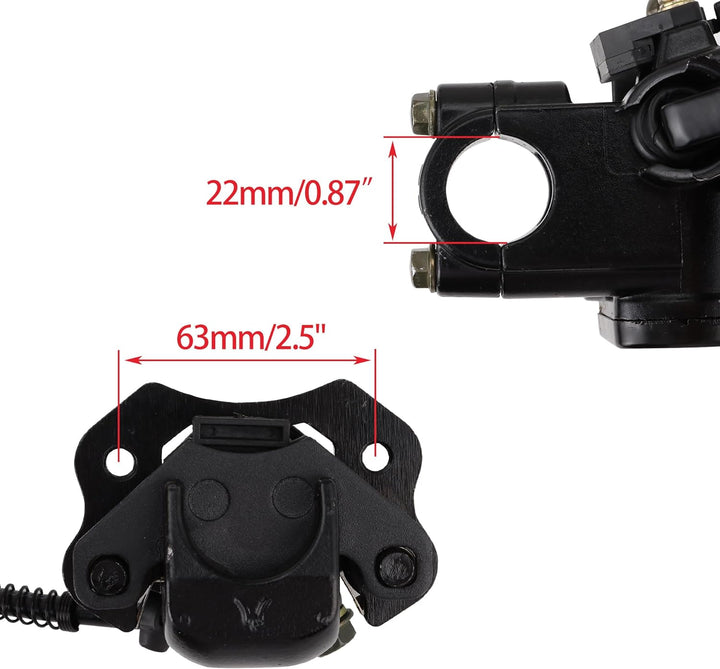 WOOSTAR Links Hydraulik Hauptbremszylinder Bremssattel Ersatz für Taotao Sunl Baja 50ccm 70ccm 90ccm